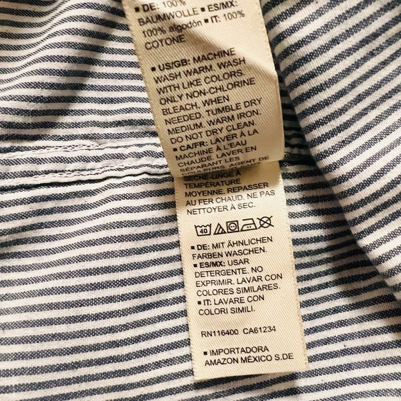 Goodthreads Mens Blue Size XL Plaid‎ Print Standard Fit Button Down Shirt Blue - Picture 4 of 8